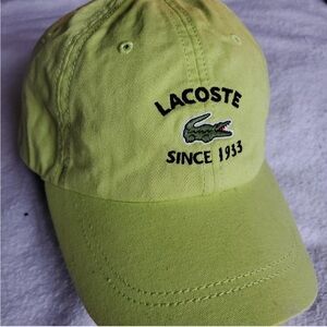 Lime green/yellow unisex cap from Lacoste